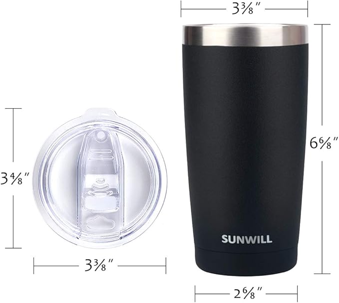 SUNWILL Travel Coffee Tumbler 20 oz, Insulated Mug - Image 3