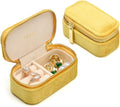 Small Travel Jewelry Case, Mini Tiny Plush Velvet Jewelry Box by TAIMY