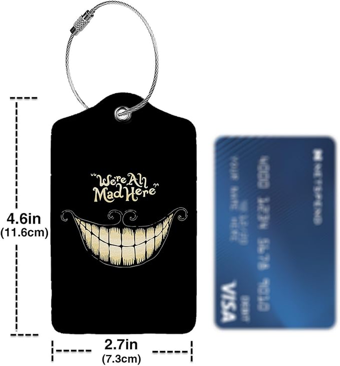 Black Halloween Smile Luggage Tags - Image 4