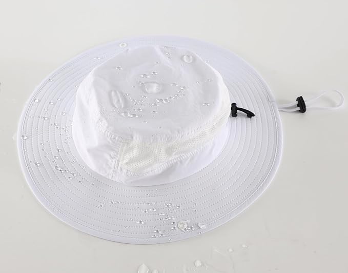 Home Prefer UPF50+ Mens Sun Hat Wide Brim Womens UV Protection Beach Bucket Hat - Image 3