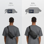 tomtoc 3.5L Sling Bag with RFID Blocking, Crossbody Bag Chest Shoulder Pack - Image 2