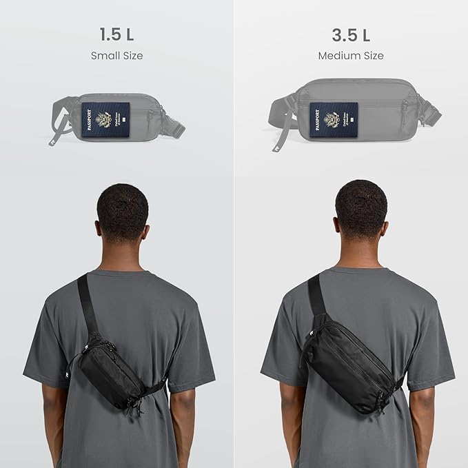 tomtoc 3.5L Sling Bag with RFID Blocking, Crossbody Bag Chest Shoulder Pack - Image 2