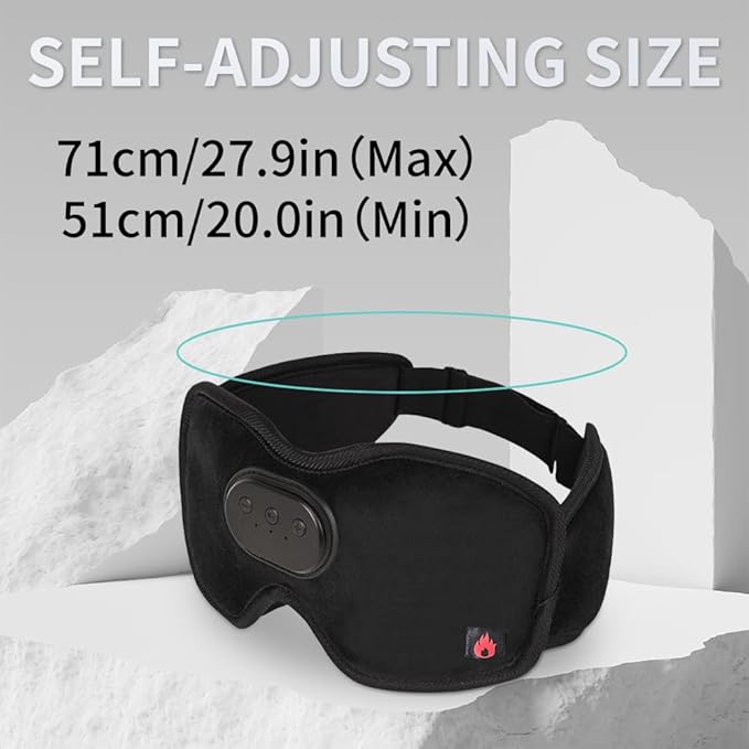 Heated Eye Mask with Bluetooth Headphones SYPVRY Wireless Sleep Eye Mask - Image 6