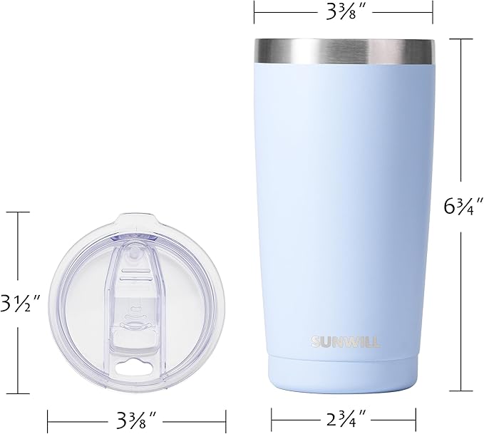 SUNWILL Travel Coffee Tumbler 20 oz, Insulated Mug - Image 3