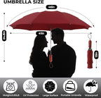Compact Inverted Travel Umbrella, Automatic Open Close, 9-Rib 46 Inch Windproof - Image 4