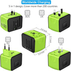 Travel Adapter Worldwide, Universal International Power Plug Adapter W/2.4A - Image 3