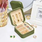 Travel Jewelry Case, Small Plush Velvet Jewelry Box - Image 4