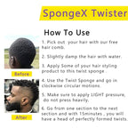 2 Pcs Hair Sponge for Black Men Curls - Double Sided Curling Sponge, Small Holes Hair Twist Tool, Twist Brush for Textured Styling