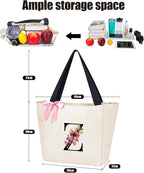 Vavabox Tote Bag, A-Z Initial Monogrammed Waterproof Tote Bag, Bridesmaid Gifts - Image 2