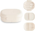 mushie Kids Bento Lunch Box | 3-Compartment & Removable Divider + Fork & Spoon by mushie