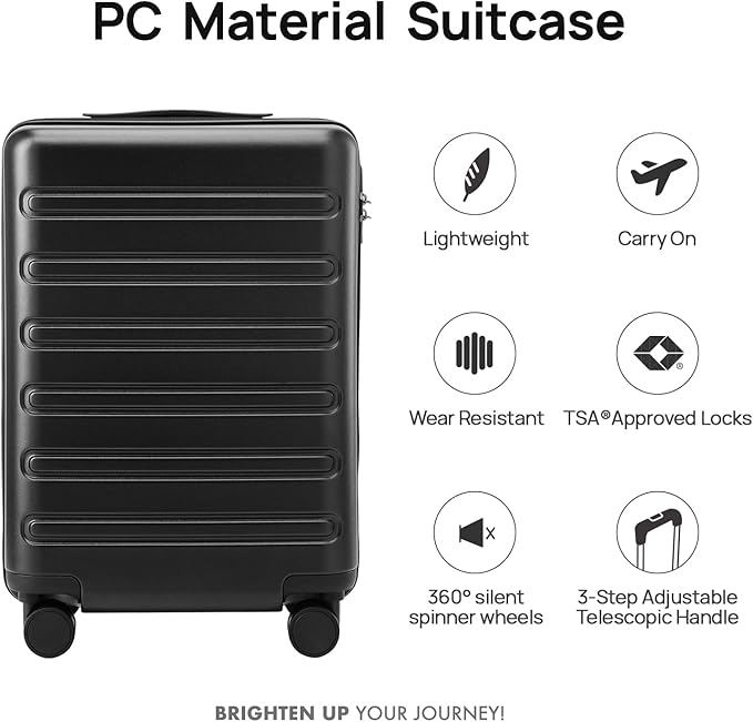 Carry on Luggage 22 X 14 X 9 Airline Approved, 20 Inch Luggage - Image 4