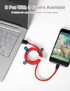 Kanemc 8 Pack Magnetic Twist Ties, Silicone Magnet Cable Tie Reusable Cord Strap - Image 2