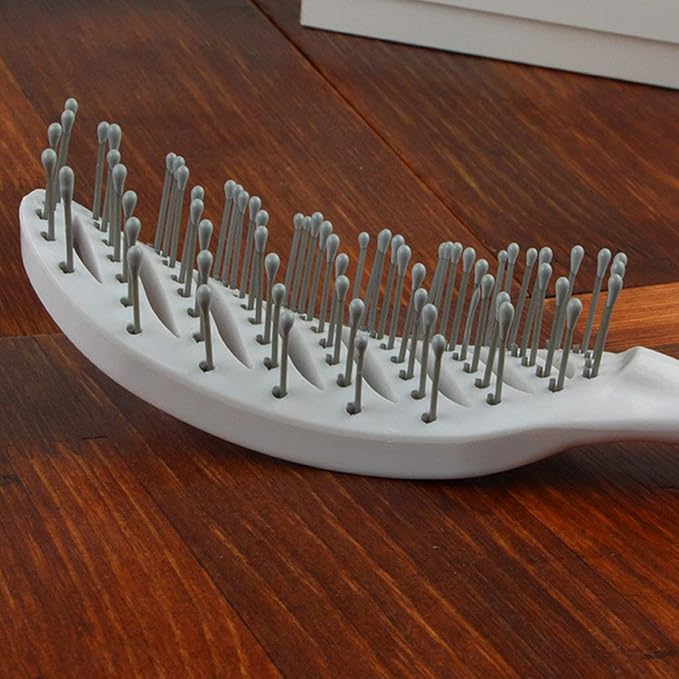 Guojiang Curved Vented Detangling Hair Brush Barber Hairdressing Fast Drying Detangling Curved Vent Brush