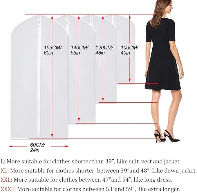 Garment Bags Covers 24''X60'' Dress Bags - Image 2