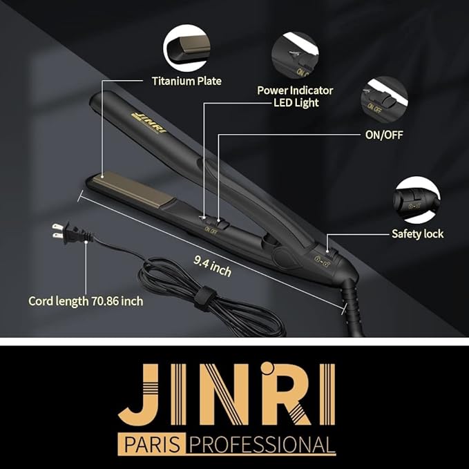 3 in 1 Hair Styling Tool: Straightening Brush, Crimper, and Flat Iron | Heated Brush for Smooth, Anti-Frizz Hair | Electric Straightener