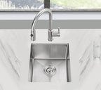 POPFLY 15x17 Inch Undermount Bar Prep Sink, 15” Undermount Rectangle Kitchen - Image 2
