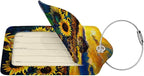 2-Pcs Beautiful Sunflower Leather Luggage Tags - Image 2