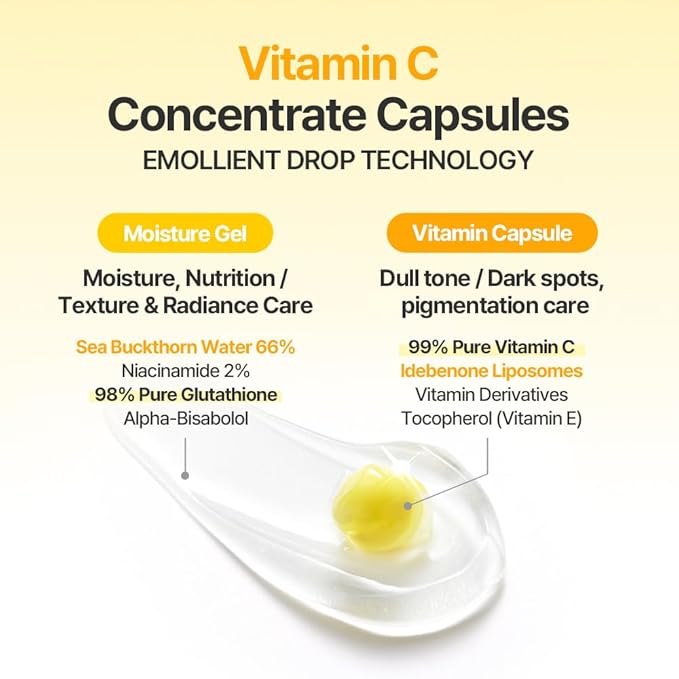 Vita C Capsule Cream - Korean Boba Vitamin C Moisturizer With Brightening Capsules, Lightweight Gel Face Cream For Radiant Skin, 50ml / 1.69 Fl Oz
