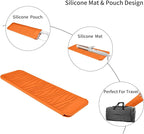 Silicone Heat Resistant Travel Pouch for Hair Styling Tools: Straighteners, Crimping Irons, Curling Wands, Flat Irons, and Waving Tools (Orange) 1 Pack