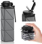 Collapsible Water Bottles 20.6oz Foldable Water Bottle BPA Free Reusable by POPDIGITO