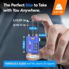Bright Colors, TSA Approved Luggage Locks 4 Pack, Re-settable Combination - Image 3
