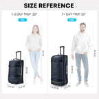 Gonex Rolling Duffle Bag with Wheels, 100L Water Repellent Large Wheeled Travel - Image 2