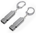 Whistle for Coaches Teachers, Emergency Survival Stainless Steel Whistles 2 Pack by AINOORA