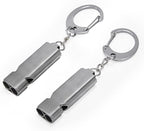 Whistle for Coaches Teachers, Emergency Survival Stainless Steel Whistles 2 Pack by AINOORA