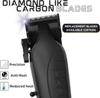 Supreme Trimmer Vader Clipper with DLC Taper Blade STC5098 | 210 Min Run Time 7500 RPM Hair Trimmer | Professional Brushless Motor Barber Clipper | Black