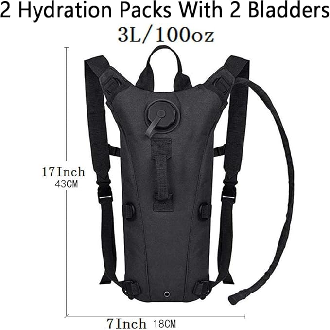 ATBP Tactical Water Hydration Pack Military 3L Water Bladder Carrier Backpack - Image 2