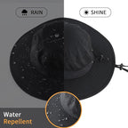 Home Prefer UPF50+ Mens Sun Hat Wide Brim Womens UV Protection Beach Bucket Hat - Image 4