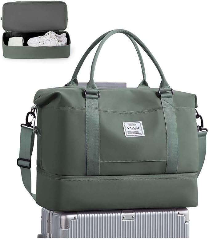 Travel Duffel Bag, Sports Tote Gym Bag, Shoulder Weekender Overnight Bag by WONHOX