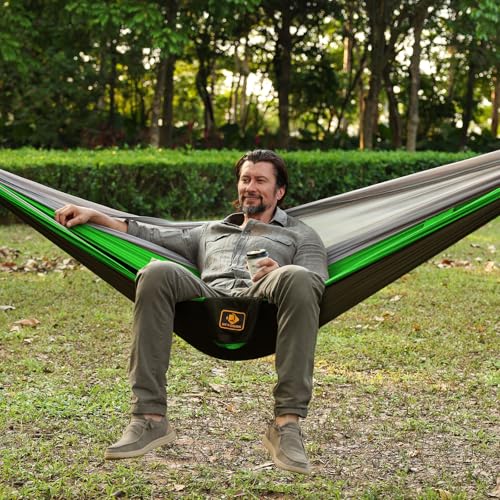 Camping Hammock (Black & Guolv / Large)