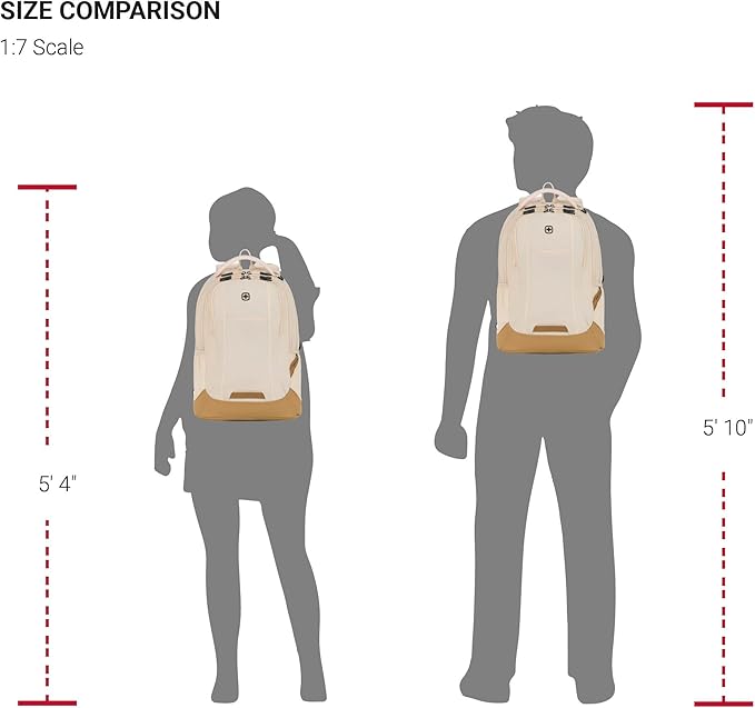 SwissGear Cecil 5505 Laptop Backpack, Cream/Warm Sand - Image 6