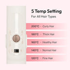 VODANA Professional Softbar Flat Iron - Ceramic Straightener with Patented Silicone Bar, Smooth & Quick Styling, Healthy Hair Solution, Dual Voltage for Worldwide Use (1 inch, Ivory)