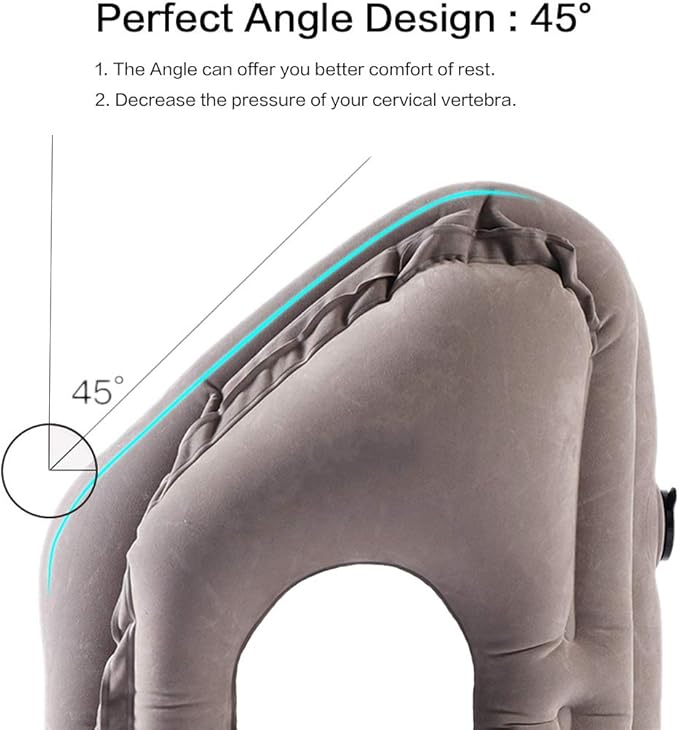 Inflatable Travel Air Pillow for Sleeping to Avoid Neck and Shoulder Pain - Image 3