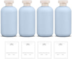 ASEVAT 6.7oz 4pack Refillable Travel Shampoo and Conditioner Bottles, Travel by ASEVAT