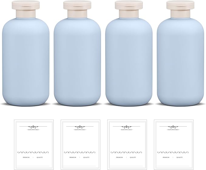 ASEVAT 6.7oz 4pack Refillable Travel Shampoo and Conditioner Bottles, Travel by ASEVAT