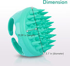 SAVION Scalp Massager Brush Relaxes Scalp and Relieves Itching - Hair Brush Exfoliator for Dandruff Removal - Soft Silicone Head Scrubber for Wet & Dry Strands - for All Hair Types