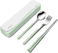 DEVICO Travel Utensils With Case, 18/8 Stainless Steel Camping Utensils by DEVICO