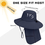 Sun Hats for Men Women, UPF50+ Protection Safari Hat, Wide Brim Fishing Hat - Image 6