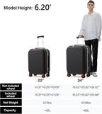 mixi Carry On Luggage, Travel Rolling Luggage Aluminum Frame PC Hardside - Image 6