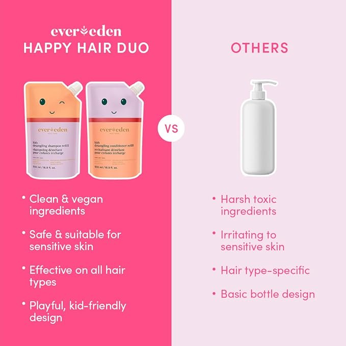 Evereden Kids Shampoo Refill, 16.9 fl oz | Detangling, Non-Toxic Ingredients | - Image 2
