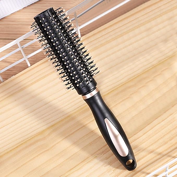 Anti-Static Hair Brushes for Men and Women Adults and Kids Nylon Bristle Pins Massage Brush Blow Dry Detangle Hairbrush Comb for All Hair Types Styling Wet or Dry - Round