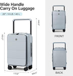 Hanke Top Opening Carry On Luggage, 20 Inch Zipperless Aluminum Frame Wide - Image 6