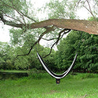 Camping Hammock (Black&gray / Double 118''L x 78''W)