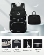 WATERFLY Hiking Foldable Daypack Backpack: 25L Ultra Lightweight Packable - Image 4