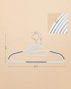 SONGMICS 50 Pack Coat Hangers, Heavy-Duty Plastic Suit Hangers, S-Shaped Opening - Image 5