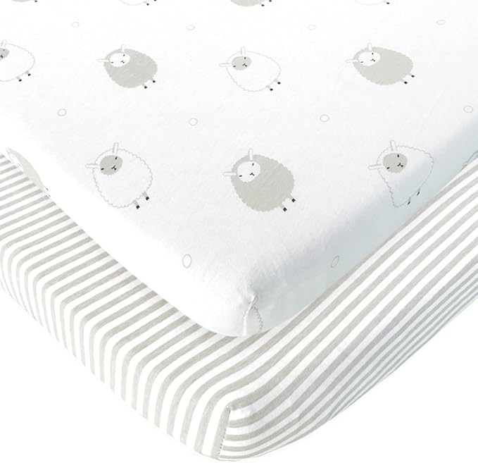 Travel Crib Fitted Sheets Compatible by JoeyJoan