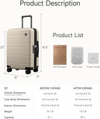 LUGGEX Carry On Luggage HUP3, Accelerate Access - Image 9